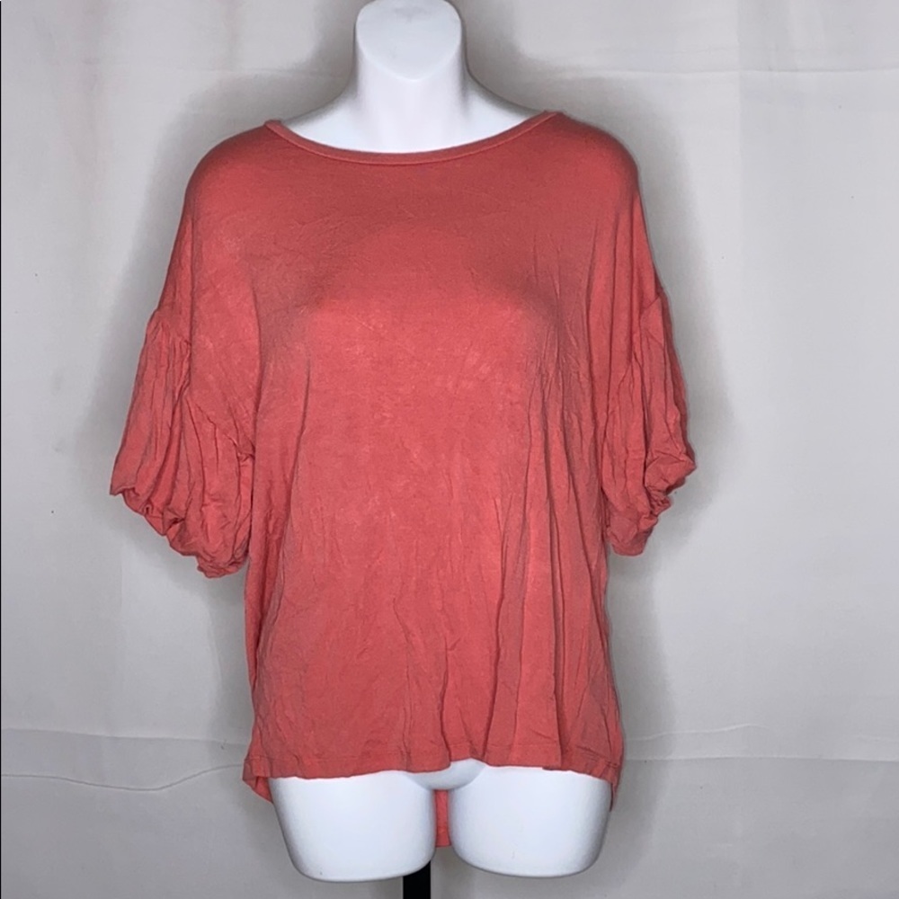 Bobeau Women’s 3 Quarter Sleeve (Coral) Top